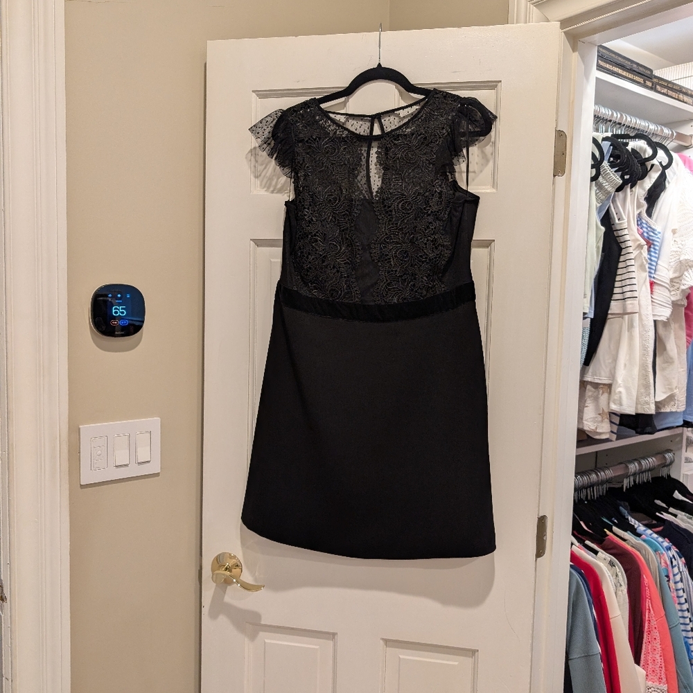 Lipsy Black Lace Mini Dress